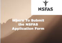 Where To Submit the NSFAS Application Form