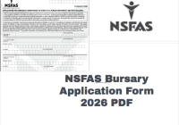 NSFAS Bursary Application Form 2026 PDF