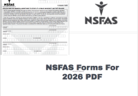 NSFAS Forms For 2026 PDF