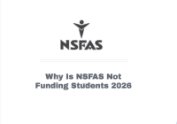 Why Is NSFAS Not Funding Students 2026